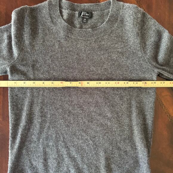 J. Crew 100% Cashmere Sweater Pullover gray XS Crew Neck - Picture 6 of 7